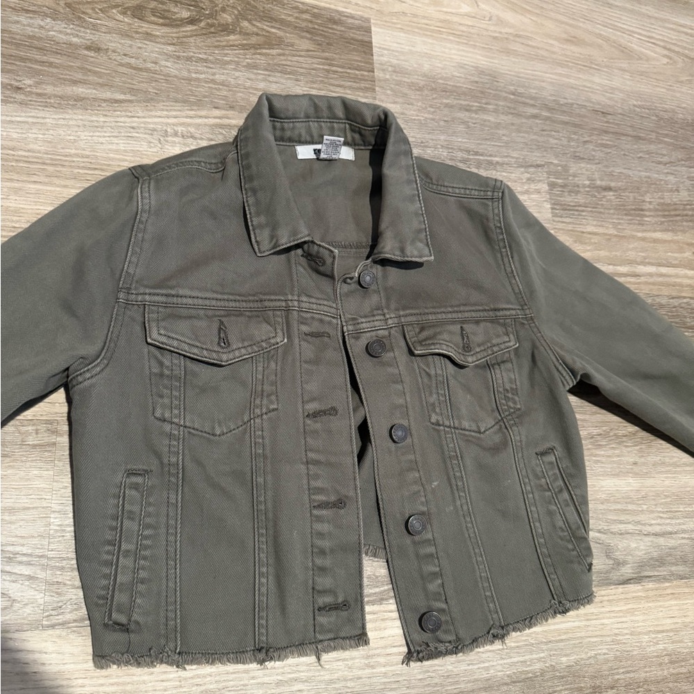 Jean jacket army green Size medium